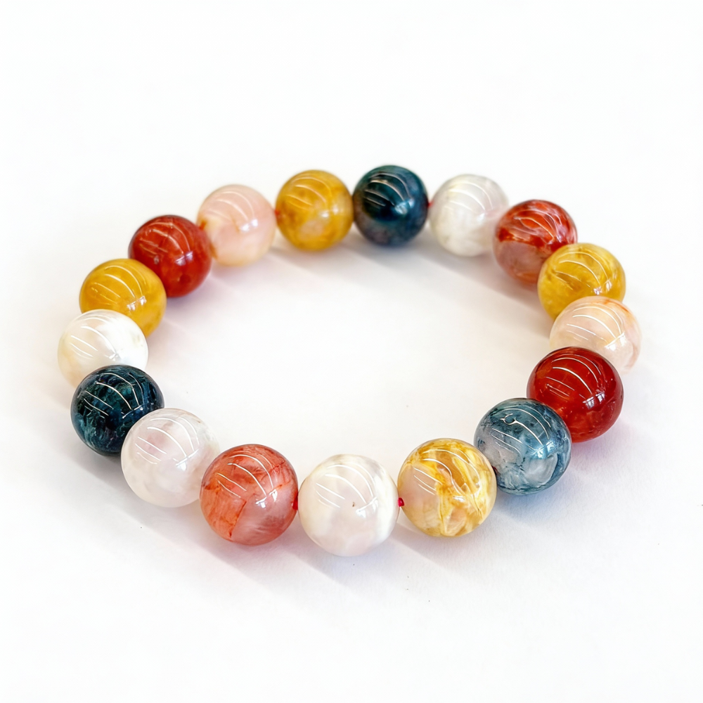 Multicolor Agate Protection Balance Bracelet