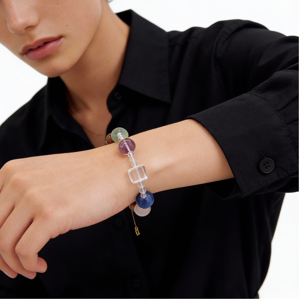 Rose Quartz Amethyst Lapis Lazuli Love Bracelet