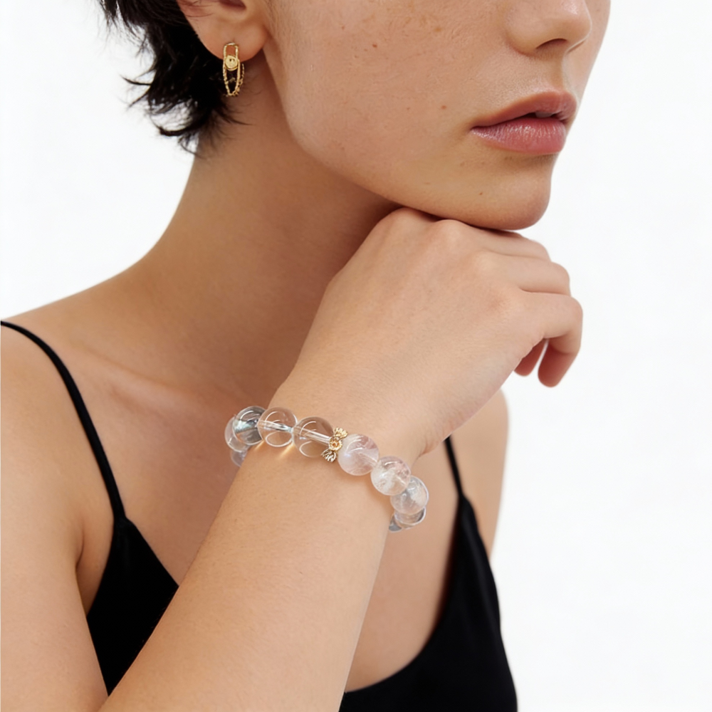 Rose Quartz Clear Quartz Love Healing Bracelet