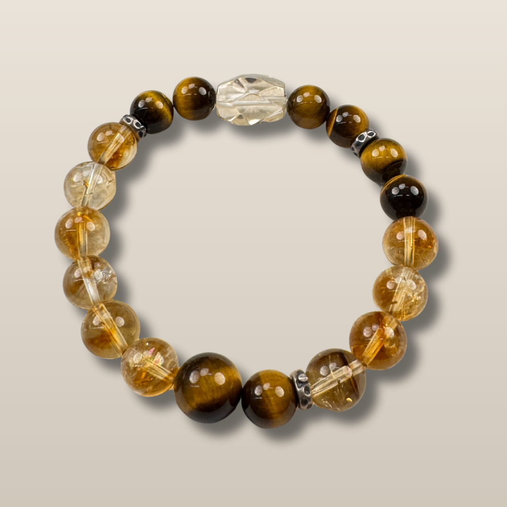 Citrine Tiger Eye Confidence Wealth Bracelet