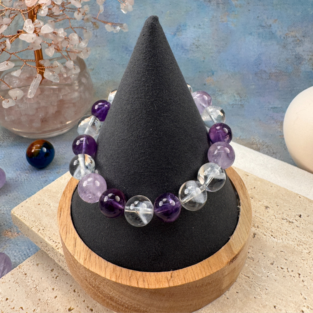 Amethyst Clear Quartz Harmony Bracelet