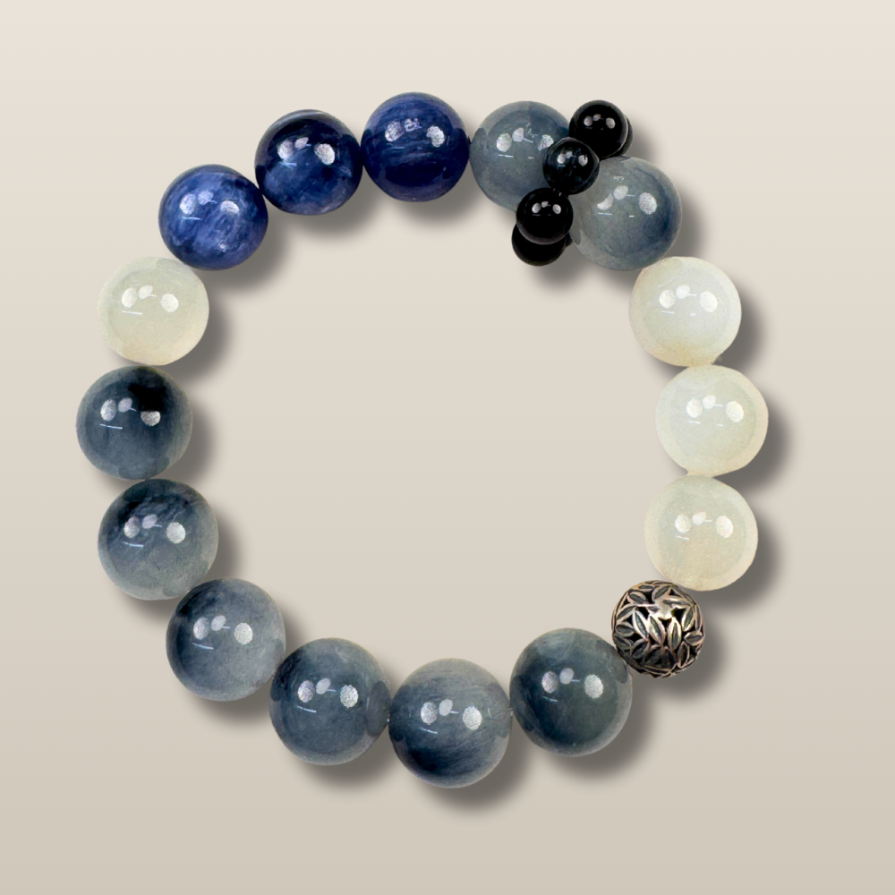 Kyanite Moonstone Protection Focus Calm Bracelet