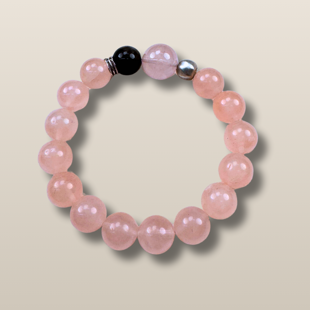 Rose Quartz Obsidian Love Protection Bracelet