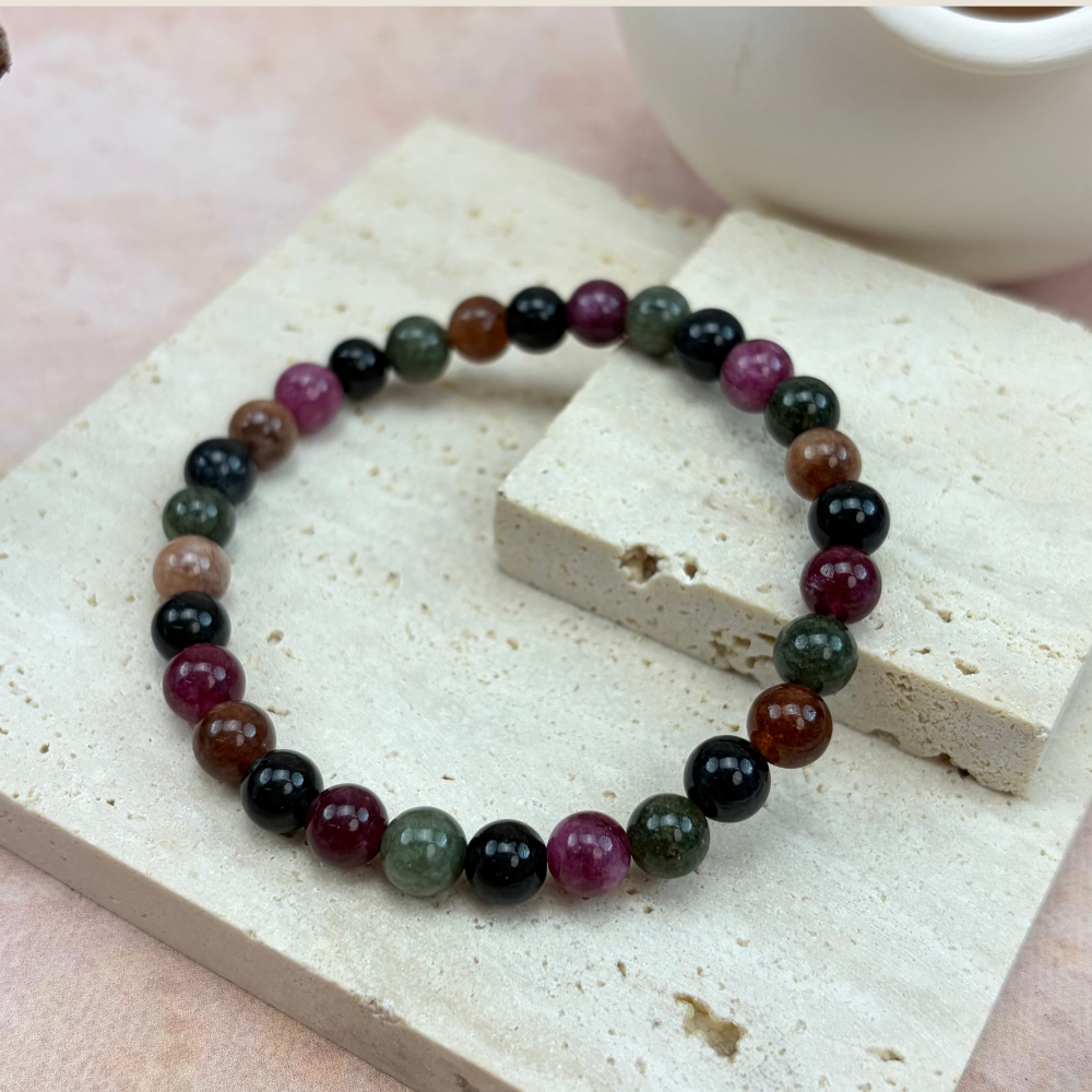 Multi-Color Tourmaline Healing Energy Protection Bracelet