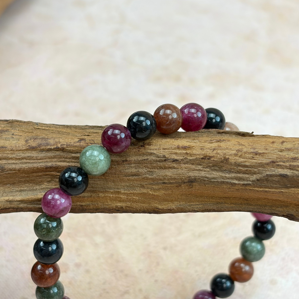 Multi-Color Tourmaline Healing Energy Protection Bracelet