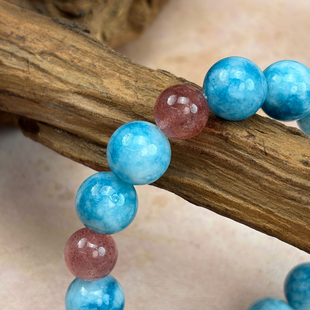 Turquoise Rose Quartz Healing Balance Protection Bracelet