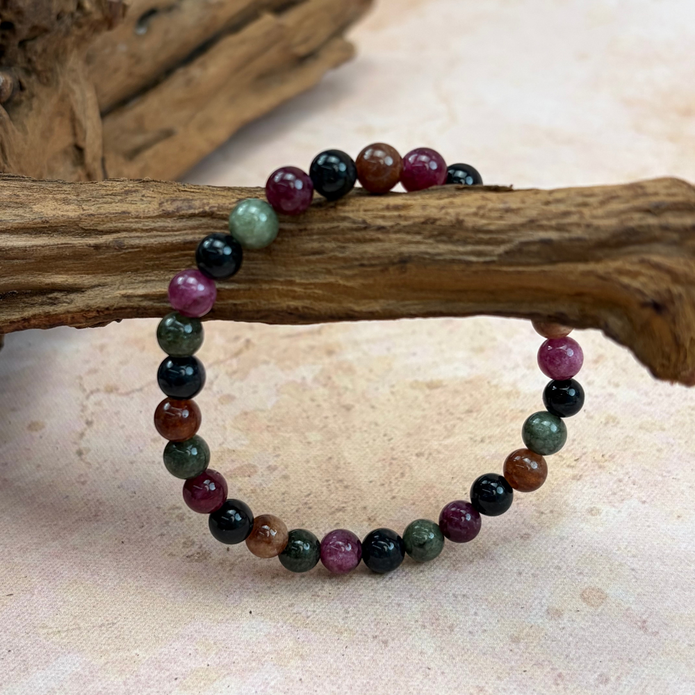 Multi-Color Tourmaline Healing Energy Protection Bracelet