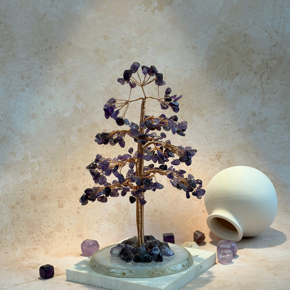 Amethyst Healing Protection Birthday Gift February Crystal Tree