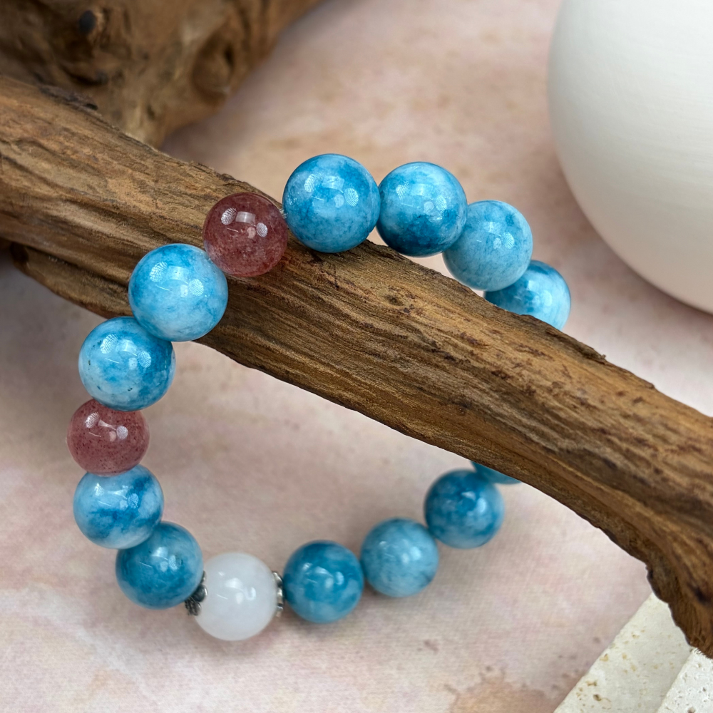 Turquoise Rose Quartz Healing Balance Protection Bracelet