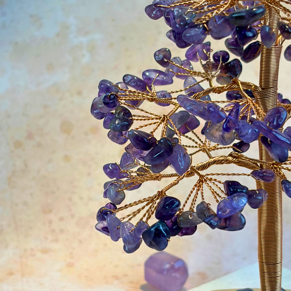 Amethyst Healing Protection Birthday Gift February Crystal Tree