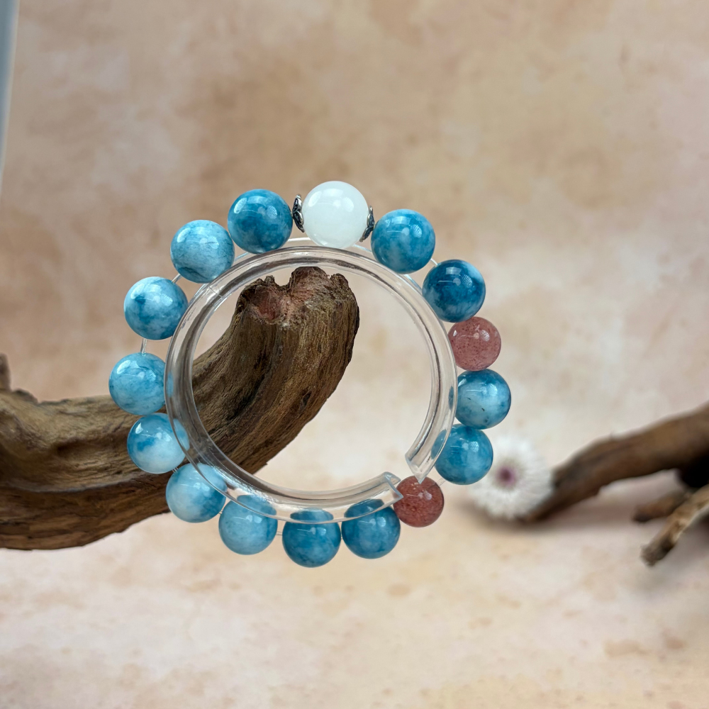 Turquoise Rose Quartz Healing Balance Protection Bracelet