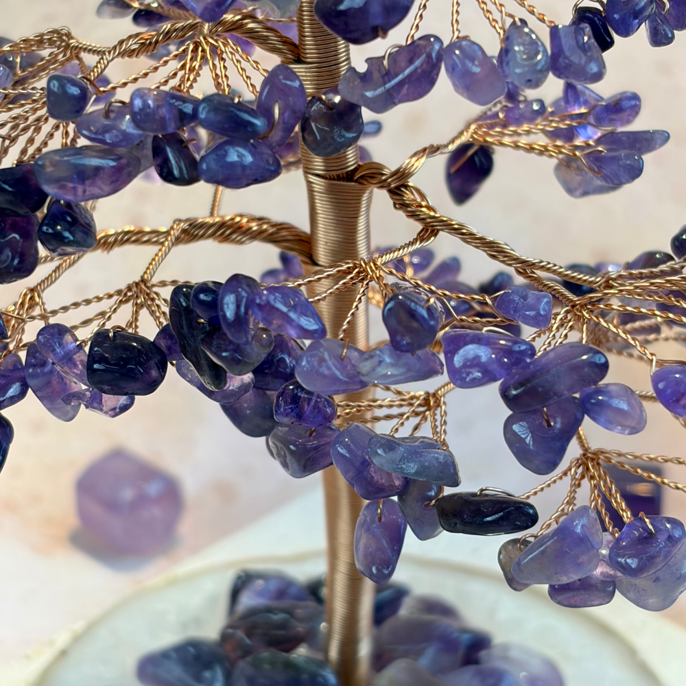 Amethyst Healing Protection Birthday Gift February Crystal Tree