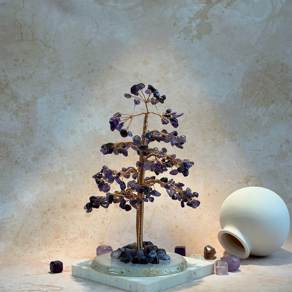 Amethyst Healing Protection Birthday Gift February Crystal Tree