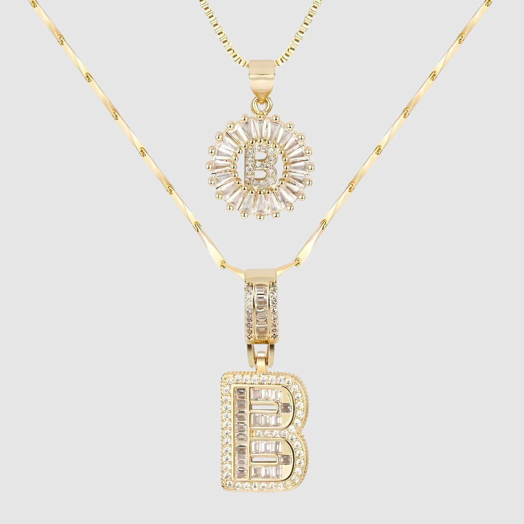 A–Z Lab Grown Diamond Plated Letter Necklace