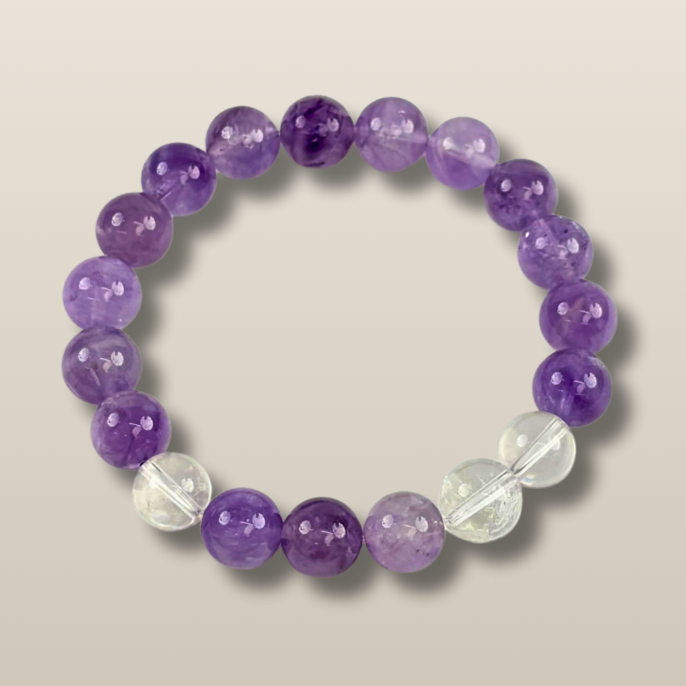 Amethyst Clear Quartz Harmony Bracelet