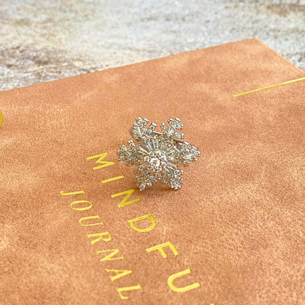 White Topaz Clear Quartz Serenity Ring