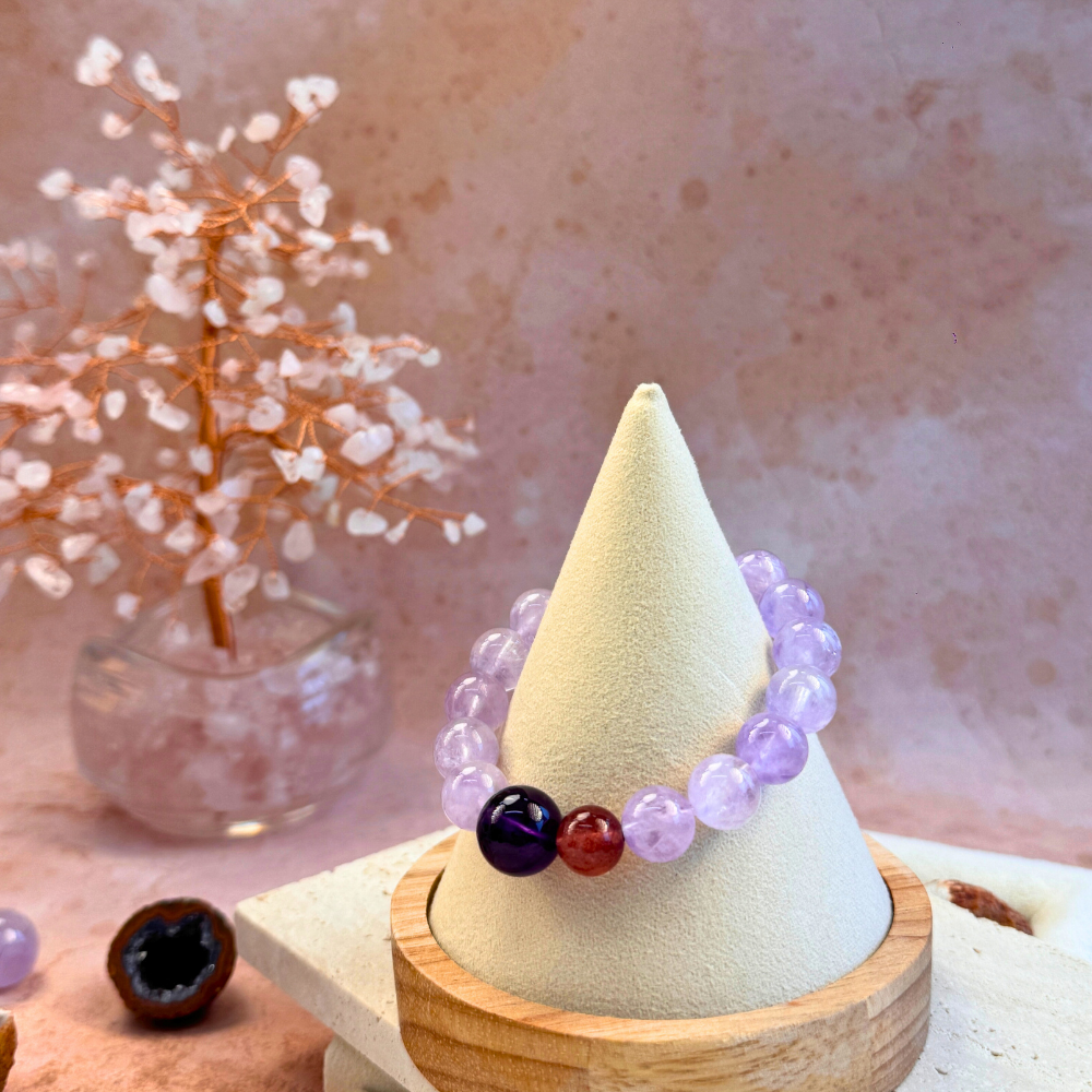 Amethyst Sunstone Spiritual Harmony Bracelet