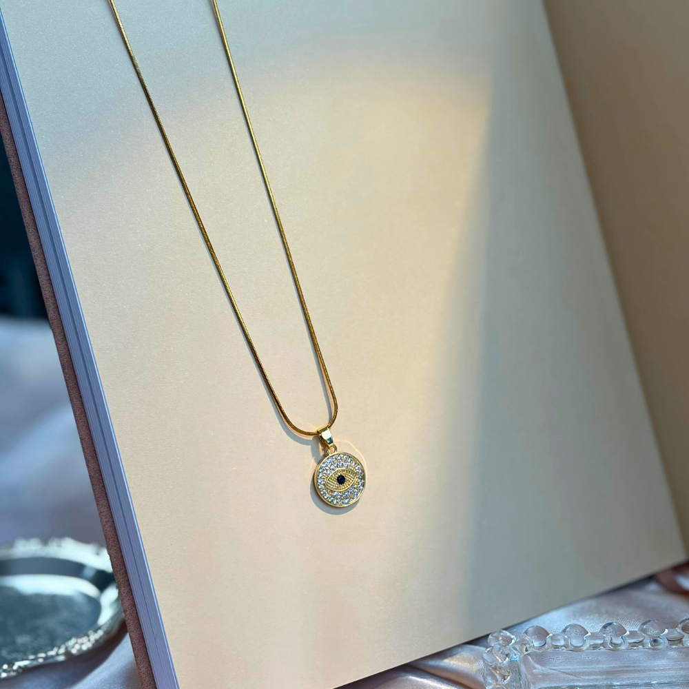 Evil Eye Gold Protection Harmony Necklace