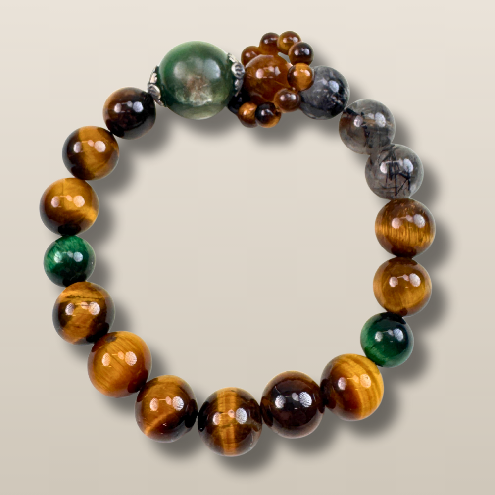 Tiger’s Eye Green Lepidolite Courage Bracelet