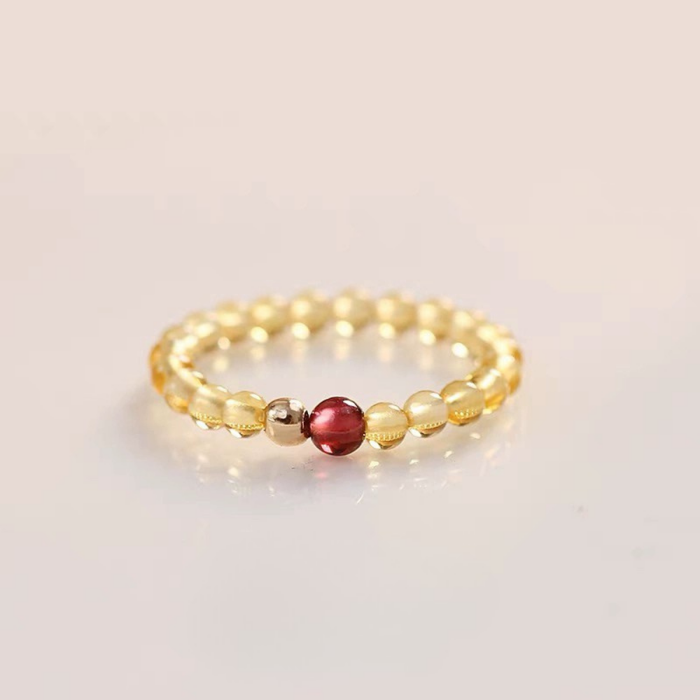 Citrine Garnet Radiance Harmony Ring