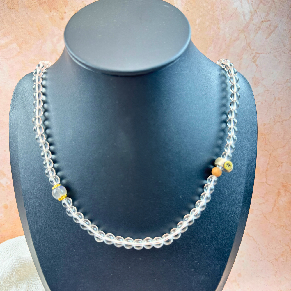 Moonstone Clear Quartz Sandalwood Serenity Bracelet