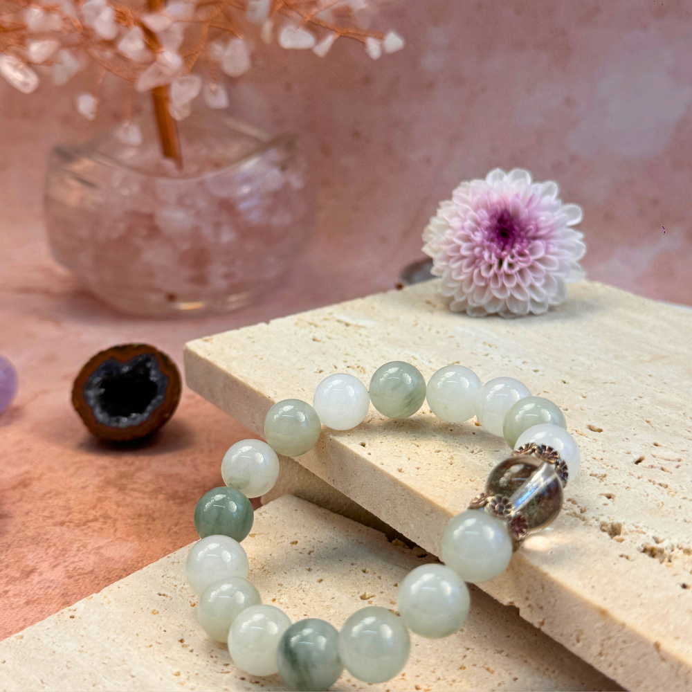 Jade Clear Quartz Harmony Balance Bracelet