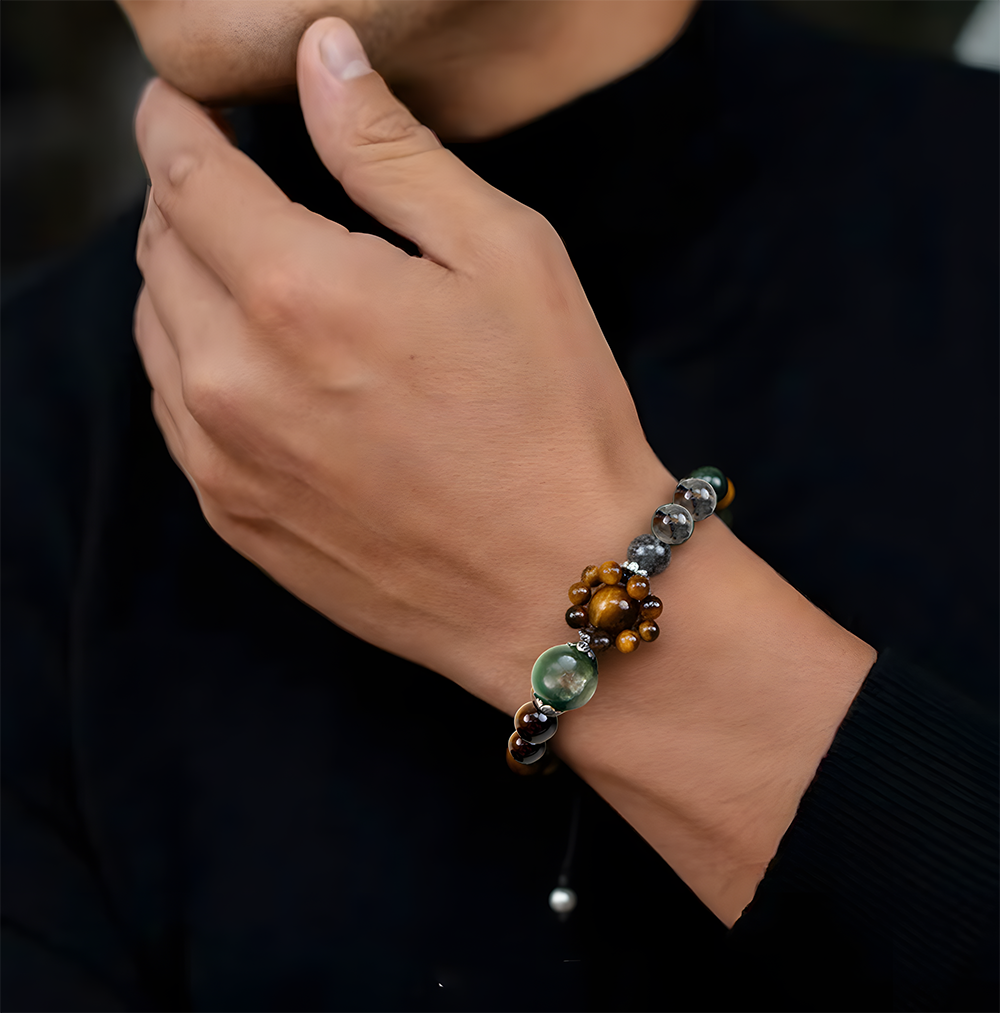 Tiger’s Eye Green Lepidolite Courage Bracelet