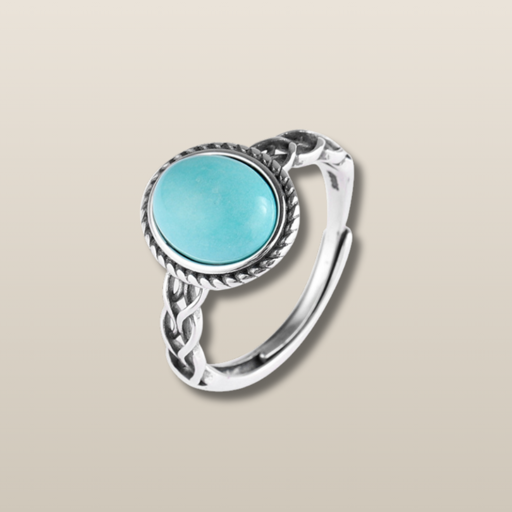 Turquoise Lapis Lazuli Jade Silver Harmony Ring