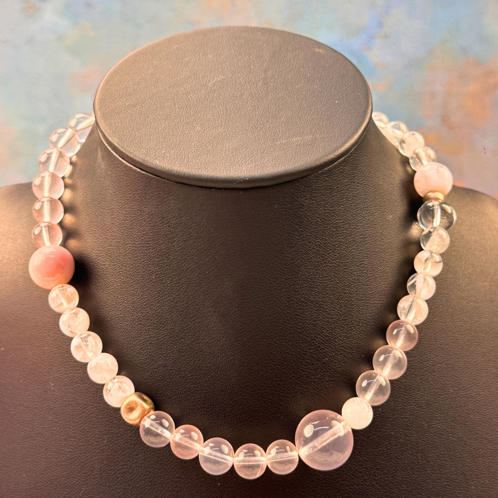 Rose Quartz Clear Quartz Agate Harmony Bracelet
