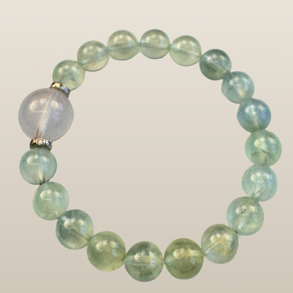 Prehnite Rose Quartz Harmony Bracelet