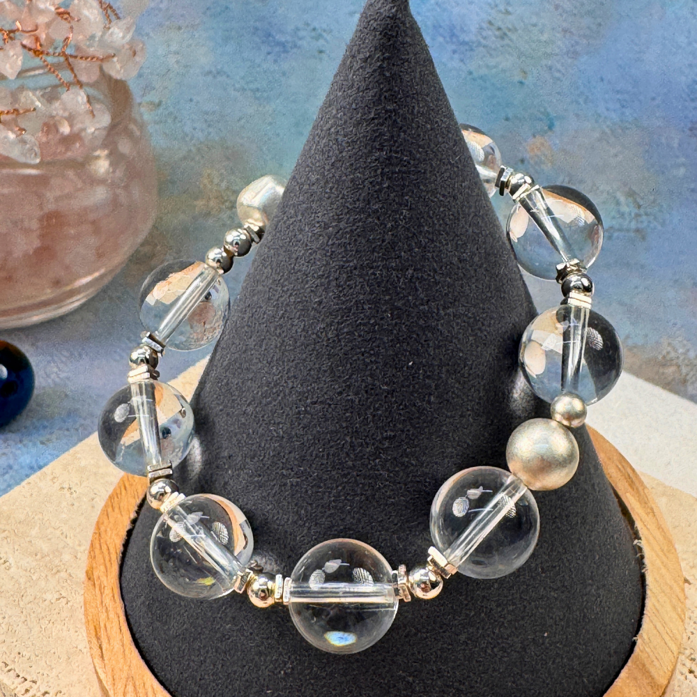 Clear Quartz Silver Clarity Balance Bracelet