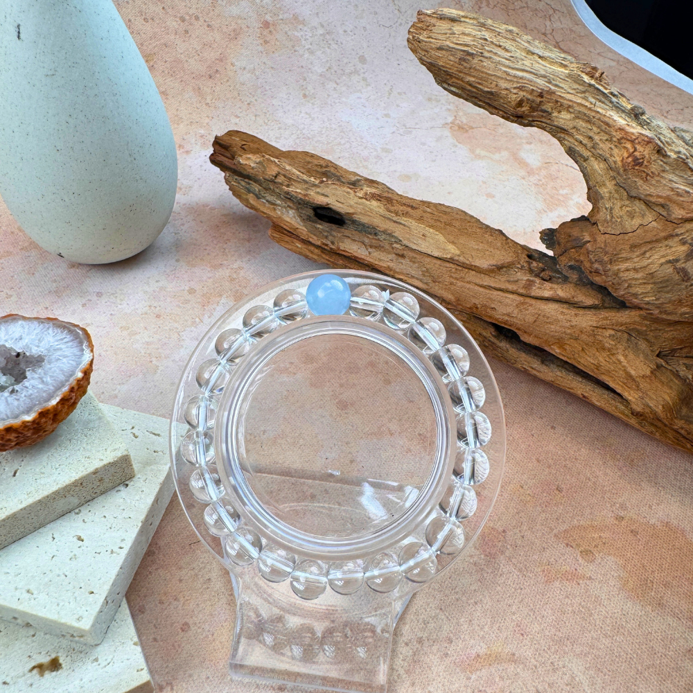 Clear Quartz Aquamarine Serenity Bracelet