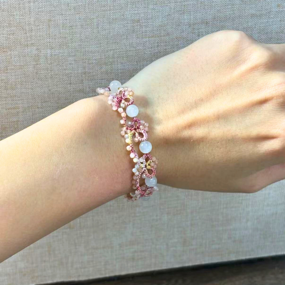 Handwoven Beads Threadwork Blossom Harmony Bracelet