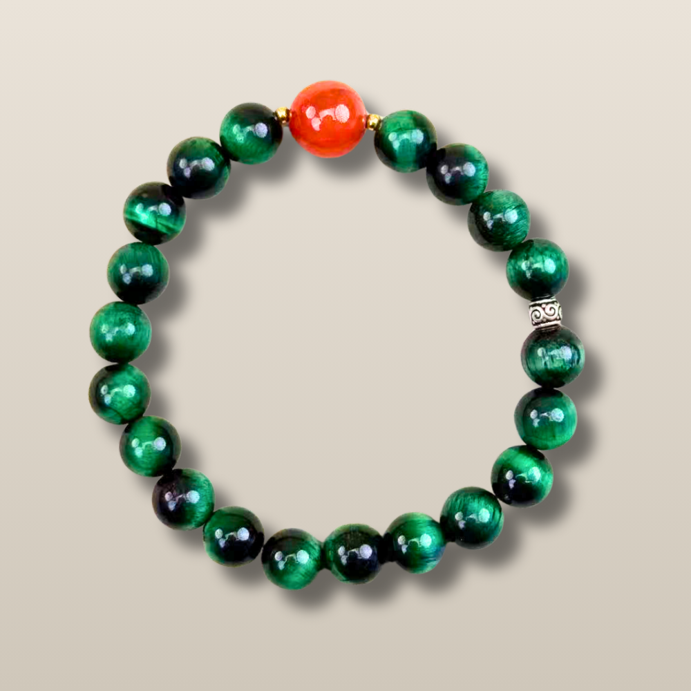 Malachite Red Agate Courage Balance Bracelet