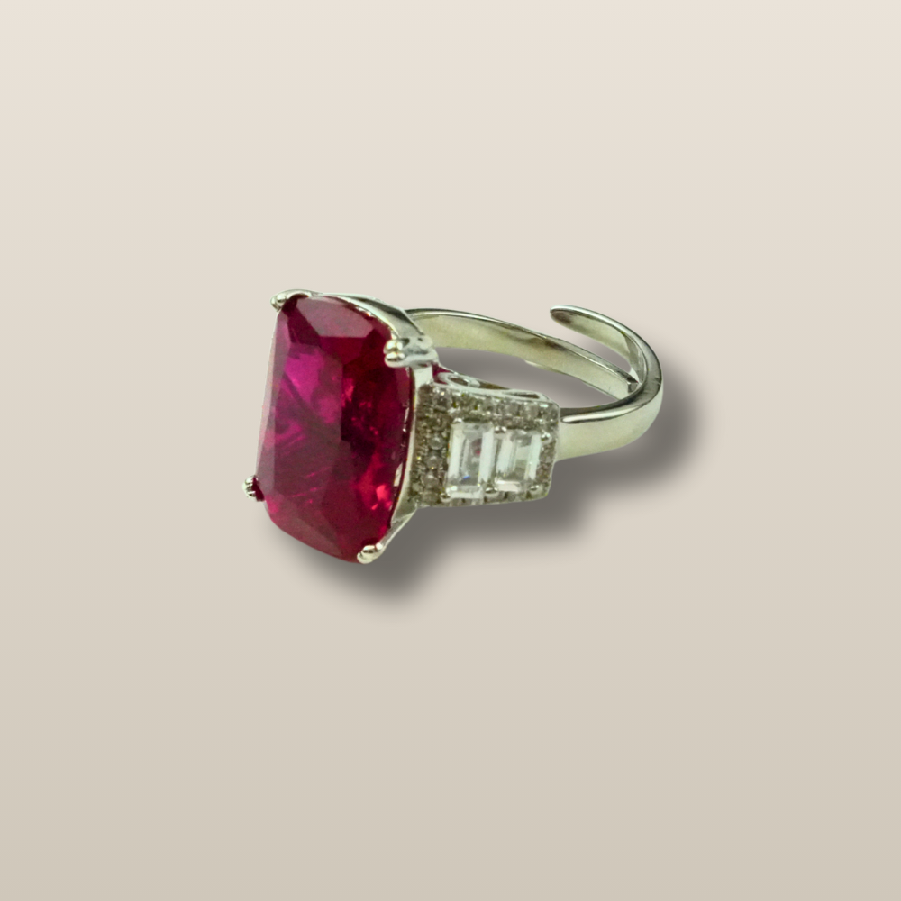 Garnet Radiance Energy Crystal Ring