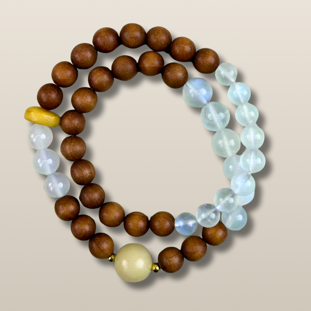 Yellow Chalcedony Clear Quartz Harmony Bracelet