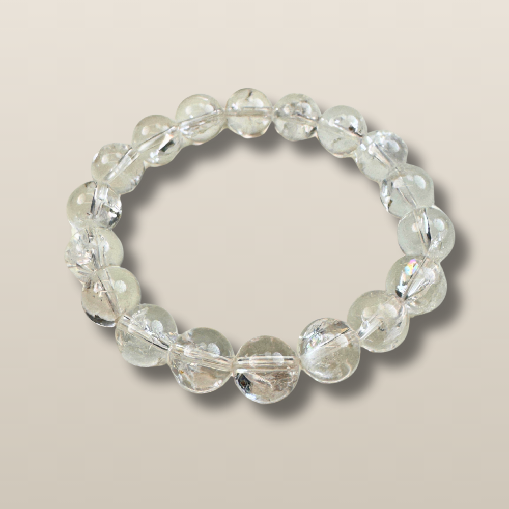 Ice-Crack Clear Quartz Clarity Bracelet