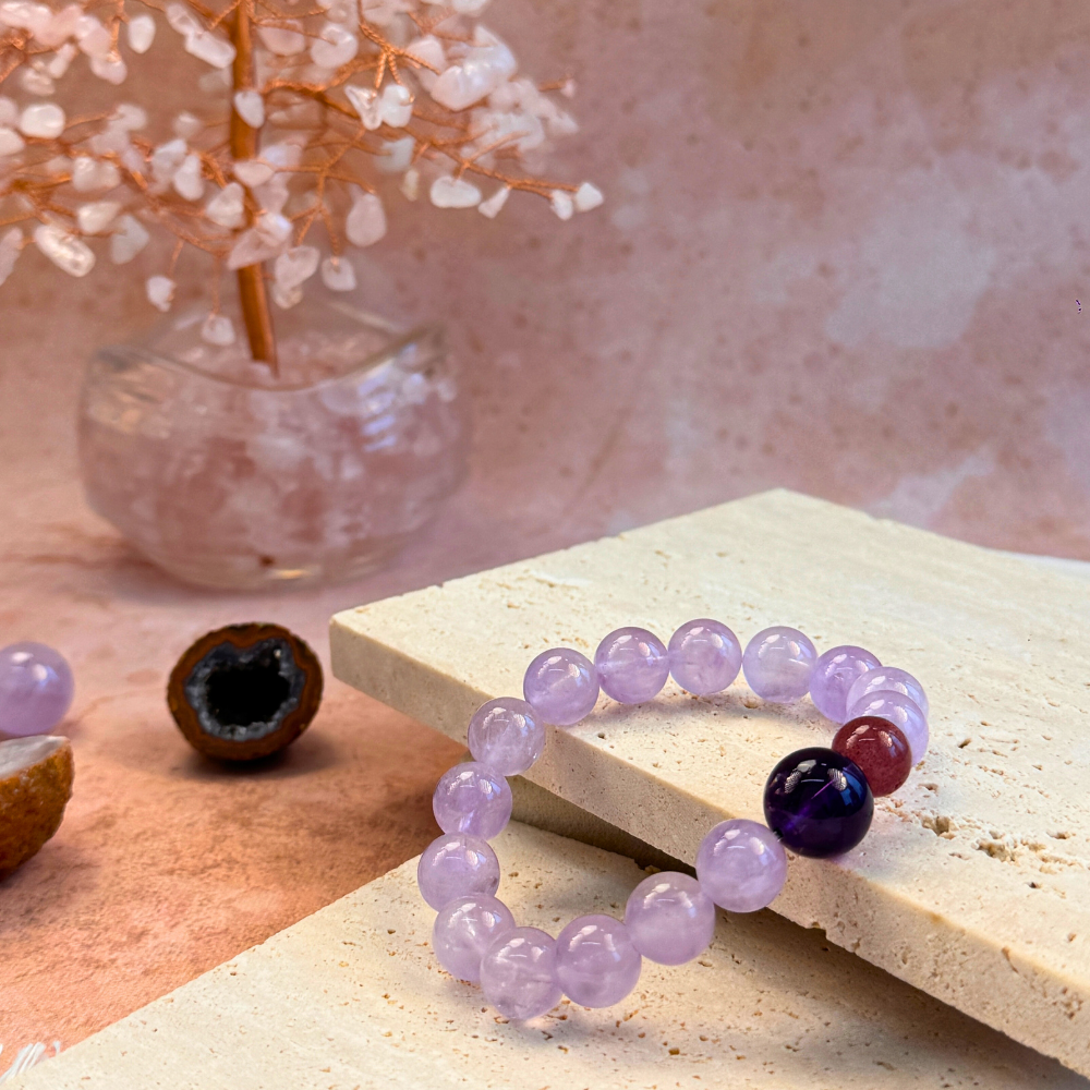 Amethyst Sunstone Spiritual Harmony Bracelet