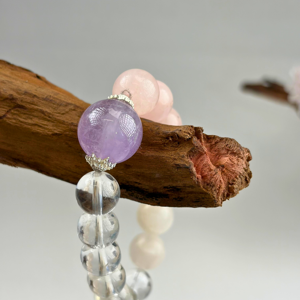 Amethyst Rose Quartz Clear Quartz Serenity Bracelet