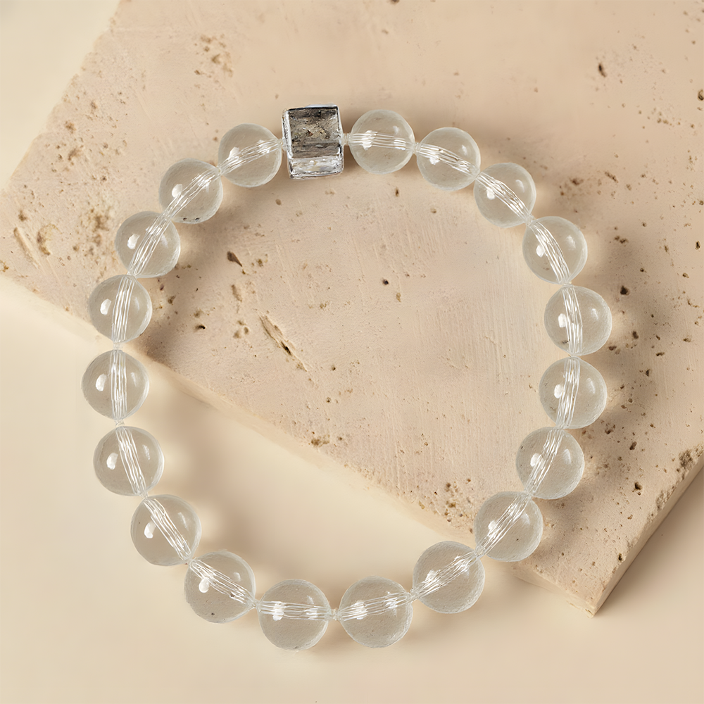 Clear Quartz Silver Clarity Harmony Bracelet