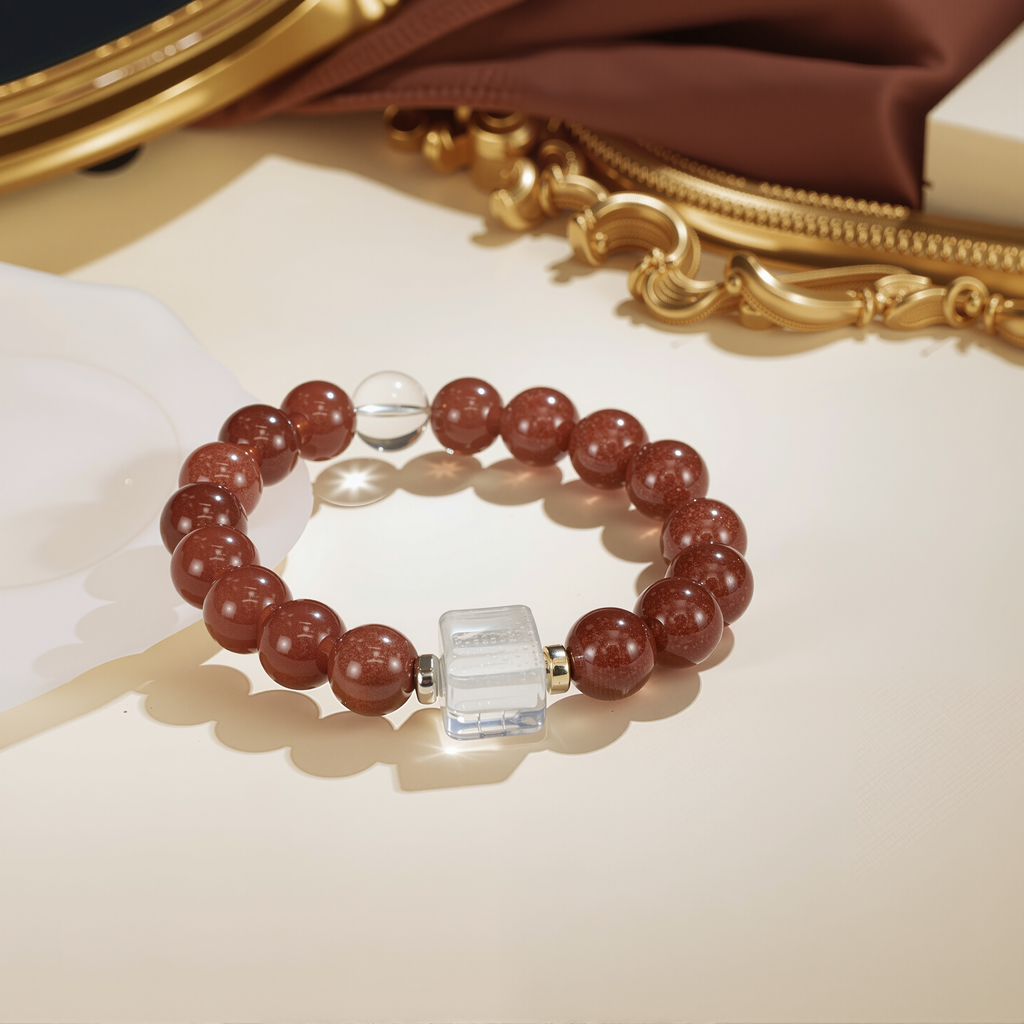 Strawberry Quartz Clear Quartz Harmony Bracelet