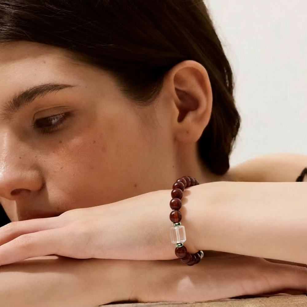 Strawberry Quartz Clear Quartz Harmony Bracelet