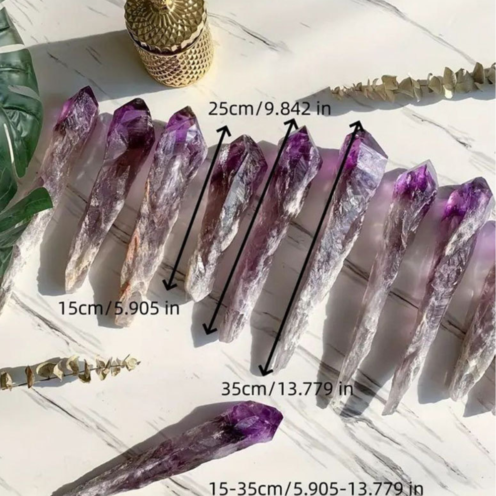Amethyst Healing Energy Crystal Wand Decor