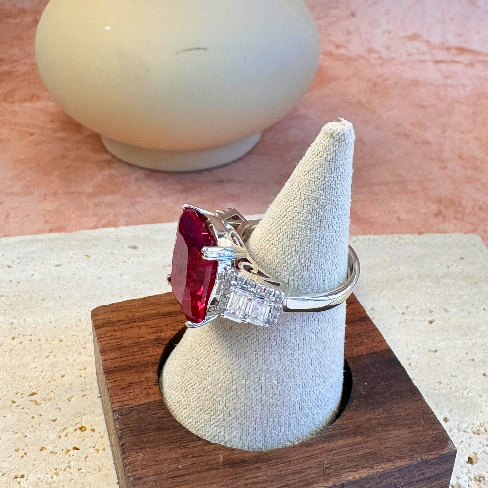 Garnet Radiance Energy Crystal Ring