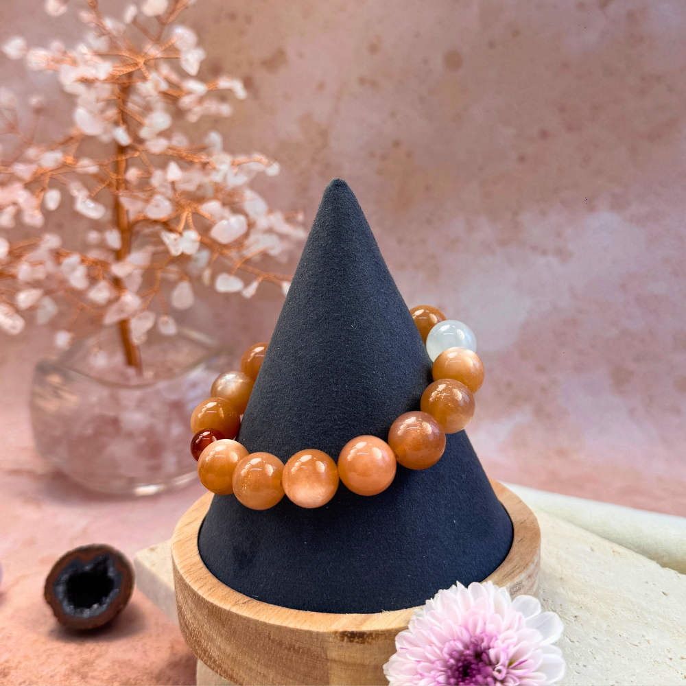 Sunstone Moonstone Carnelian Harmony Bracelet