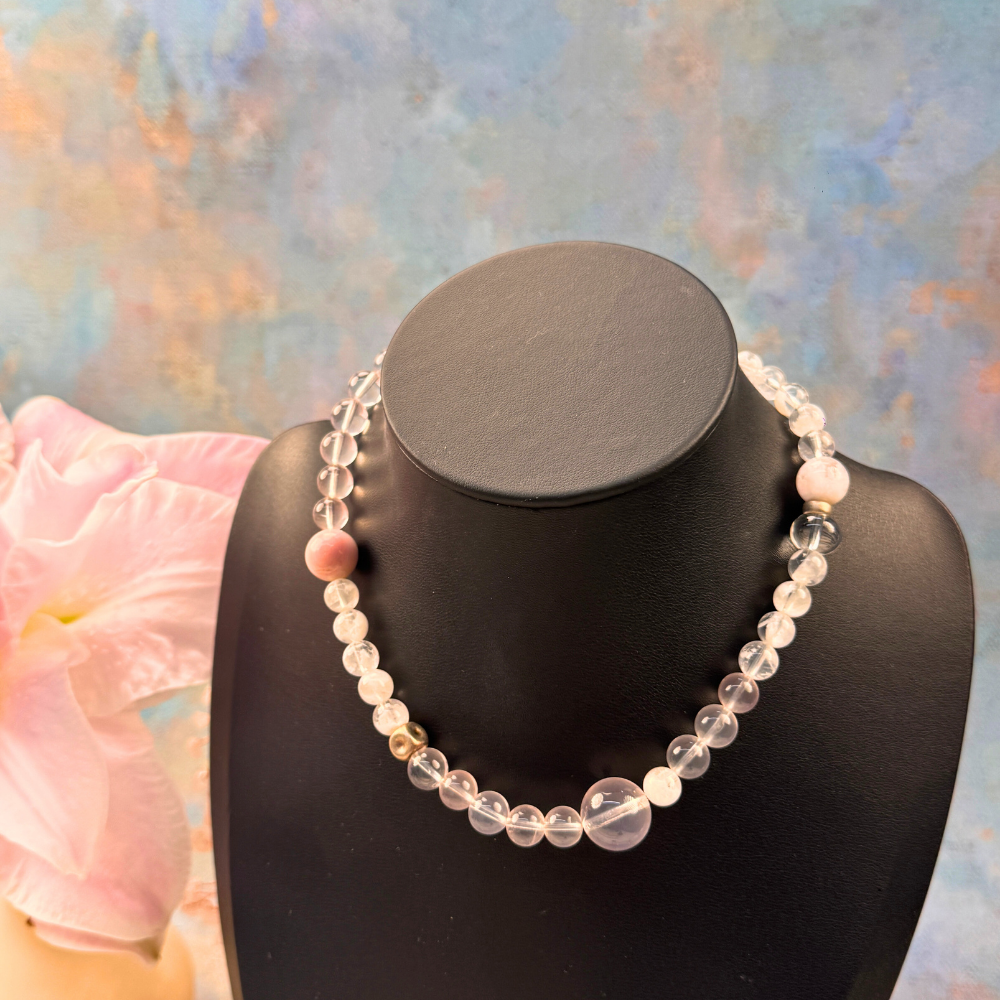 Rose Quartz Clear Quartz Agate Harmony Bracelet