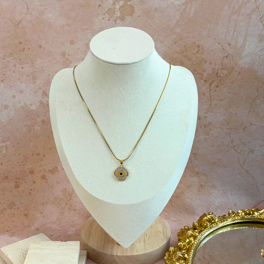 Evil Eye Gold Protection Harmony Necklace