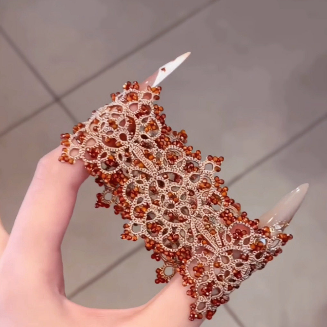 Morgan Stone Handwoven Lace Bracelet