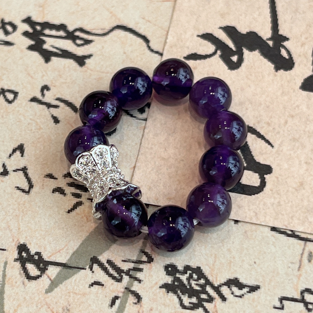 Amethyst Silver Serenity Balance Ring