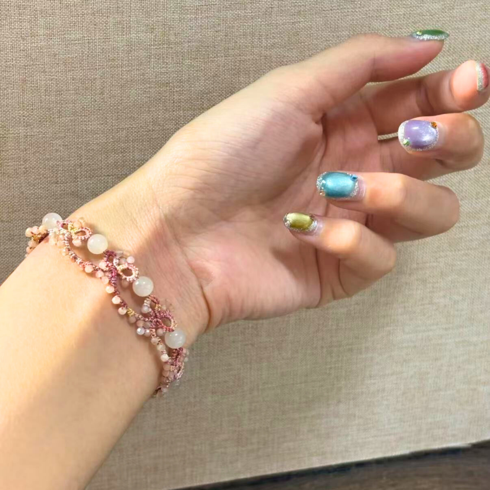 Handwoven Beads Threadwork Blossom Harmony Bracelet